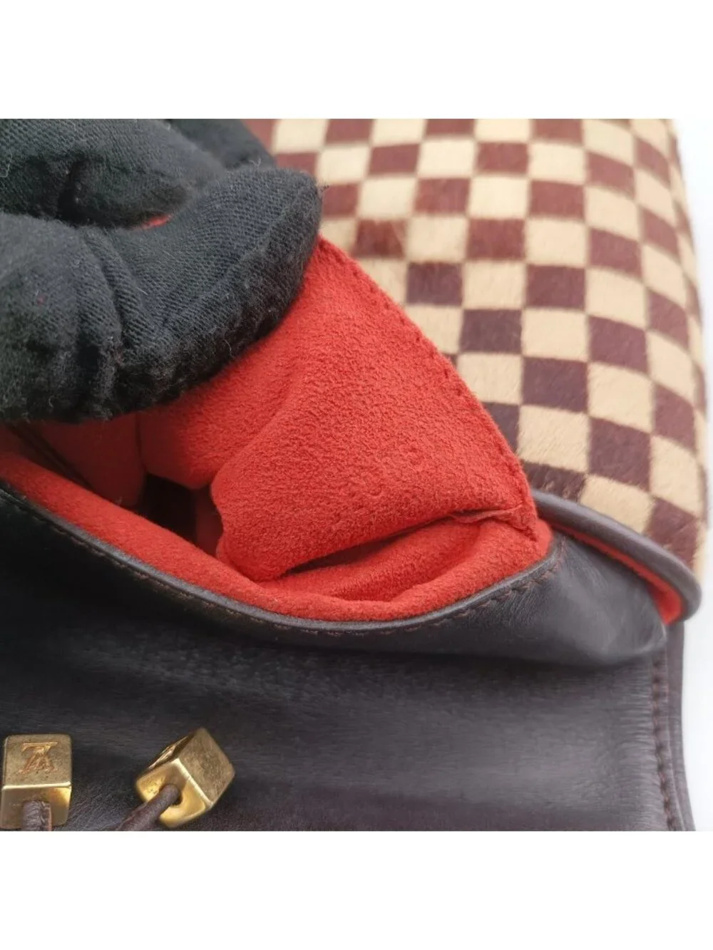 Louis Vuitton Gazelle Brown Ebene Damier Sauvage Calf Hair